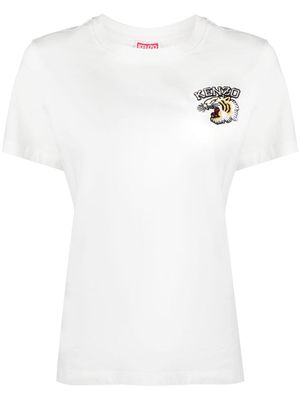 Kenzo Varsity Tiger-embroidered T-shirt - White