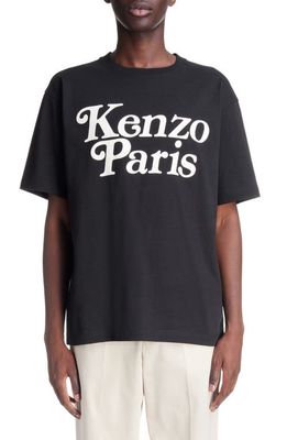 KENZO Verdy Logo Oversize Cotton Graphic T-Shirt in Black