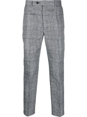 Kenzo wavy checkered pattern trousers - Grey
