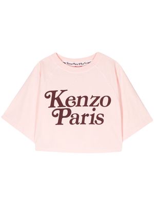 Kenzo x Verdy logo-print cropped T-shirt - Pink