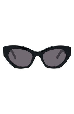 KENZO Youthful Energy 54mm Cat Eye Sunglasses in Shiny Black /Smoke