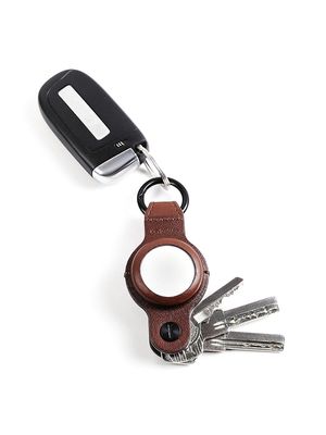 Keysmart Air Genuine Leather Compact Key Organizer - Rust Brown - Rust Brown