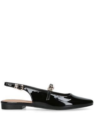 KG Kurt Geiger slingback patent ballerina shoes - Black