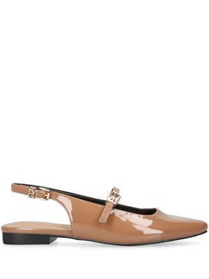 KG Kurt Geiger slingback patent ballerina shoes - Neutrals