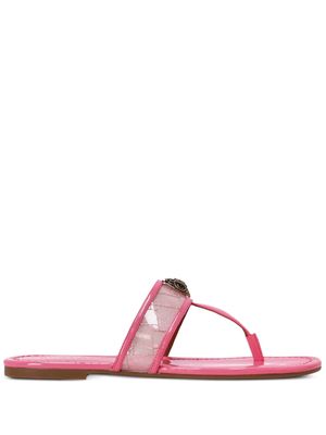 KG Kurt Geiger thong-strap patent-leather sandals - Pink