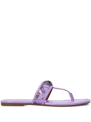 KG Kurt Geiger thong-strap patent-leather sandals - Purple