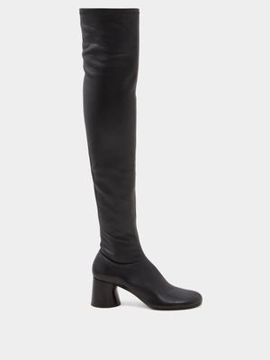 Khaite - Admiral 45 Leather Over-the-knee Boots - Womens - Black