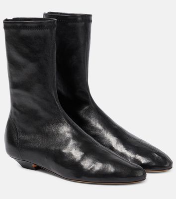 Khaite Apollo leather ankle boots