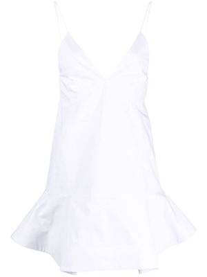 KHAITE Archie cotton mini dress - White