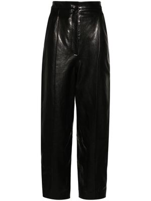 KHAITE Ashford leather tailored trousers - Black