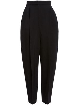 KHAITE Ashford pleated high-waisted trousers - Black