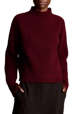 Khaite Booker Ribbed Cashmere Turtleneck Sweater in Jam