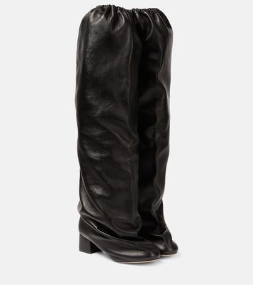 Khaite Bowe leather over-the-knee boots