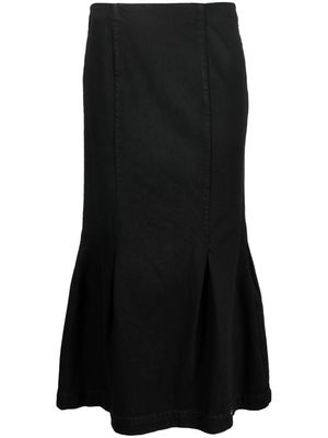 KHAITE box-pleat high-waisted skirt - Black