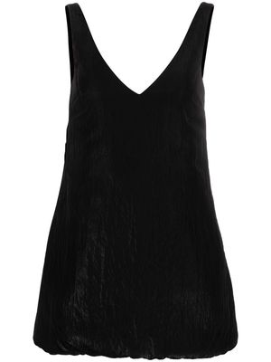 KHAITE Branna V-neck minidress - Black