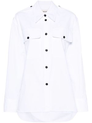 KHAITE button-up cotton overshirt - White