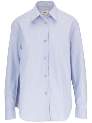 KHAITE button-up cotton shirt - Blue