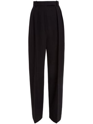 KHAITE Cessie pleated high-waisted trousers - Black