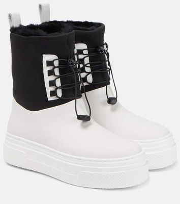 Khaite Culver leather snow boots
