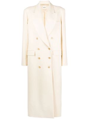 KHAITE double-breasted button-fastening coat - Neutrals