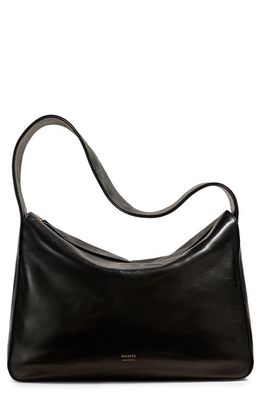 Khaite Elena Leather Shoulder Bag in Black