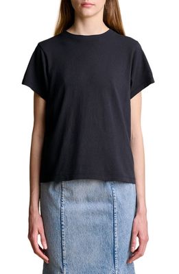 Khaite Emmylou Cotton T-Shirt in Washed Black
