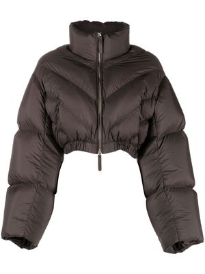 KHAITE Farine cropped puffer jacket - Brown