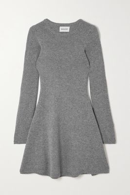 Khaite - Fleurine Cashmere Mini Dress - Gray