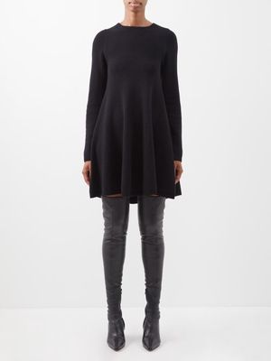 Khaite - Fleurine Cashmere Mini Dress - Womens - Black