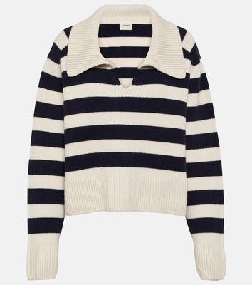 Khaite Franklin striped cashmere-blend sweater