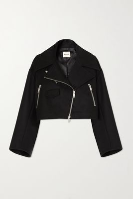 Khaite - Gelman Cropped Wool-blend Jacket - Black
