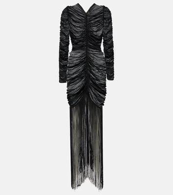 Khaite Guisa fringed silk-blend maxi dress