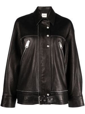 KHAITE Herman leather jacket - Black