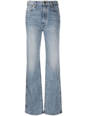 KHAITE high-rise straight-leg jeans - Blue