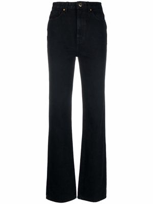 KHAITE high waist flared jeans - Black