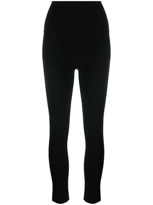 KHAITE high-waisted cropped trousers - Black