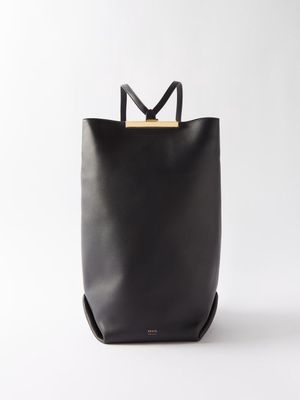 Khaite - Iris Leather Backpack - Womens - Black