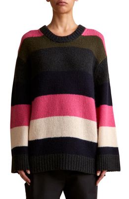 Khaite Jade Stripe Cashmere Sweater in Multicolor Stripe