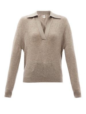 Khaite - Jo V-neck Cashmere-blend Sweater - Womens - Beige