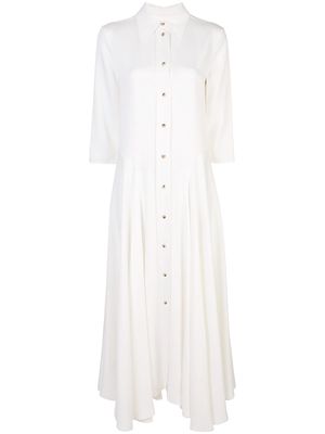 KHAITE Katie shirt dress - White