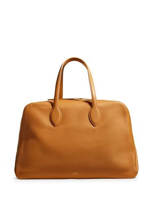 KHAITE large Maeve leather weekender bag - Orange