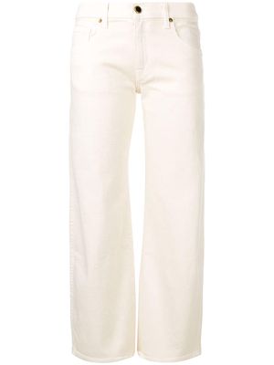 KHAITE low rise straight-leg jeans - White