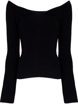 KHAITE Luella knitted top - Black