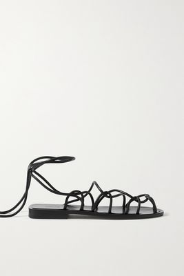 Khaite - Lyon Leather Sandals - Black