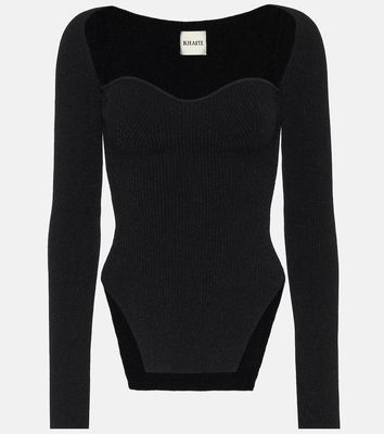Khaite Maddy ribbed-knit top