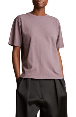 Khaite Mae Cotton T-Shirt in Burnt Purple
