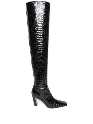 KHAITE Marfa 85mm leather boots - Black