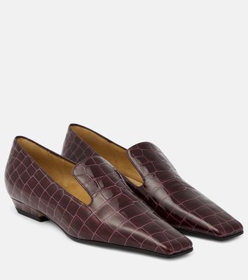 Khaite Marfa croc-effect leather loafers