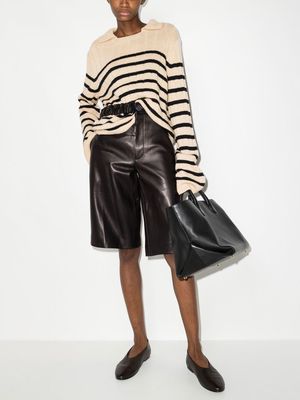 KHAITE Mateo striped cashmere sweater - Neutrals