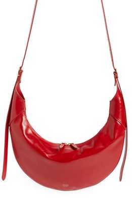 Khaite Medium Alessia Leather Shoulder Bag in Fire Red